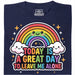 A Great Day To Leave Me Alone - Vooraanzicht T-shirt Marineblauw