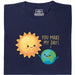 You Make My Day - Vista principale T-shirt Blu Navy