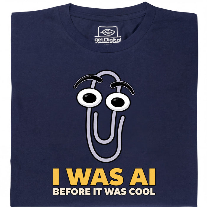 I Was AI Before It Was Cool - Main view T-Shirt Navy Blue