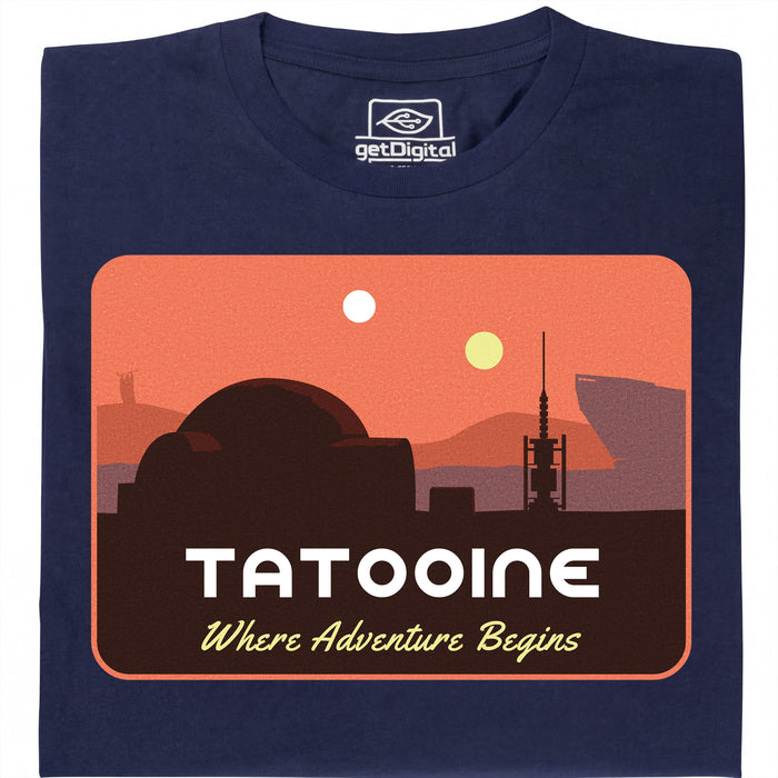Where Adventure Begins - Hoofdaanzicht T-shirt Marineblauw