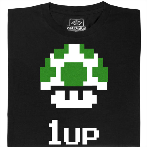 Shroom UP - Vooraanzicht T-shirt Zwart