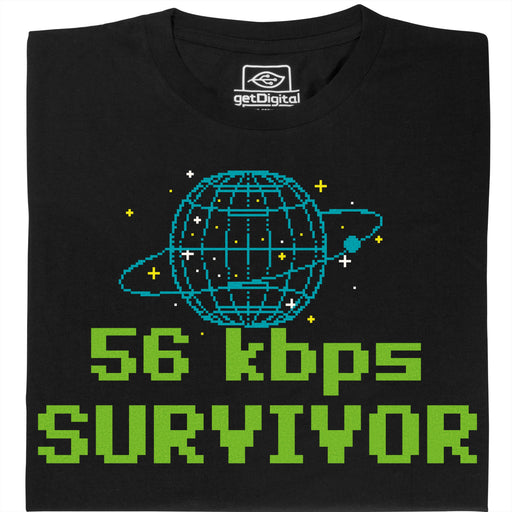 56kbps Survivor - Vue principale T-shirt Noir