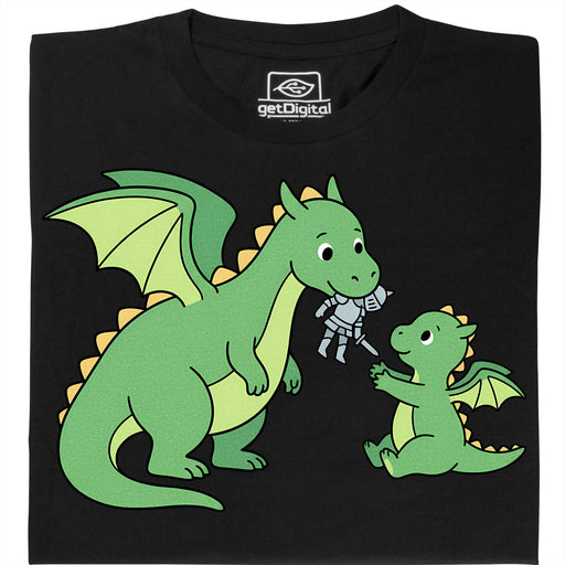 Dragon Parenting - Hoofdweergave T-Shirt Zwart