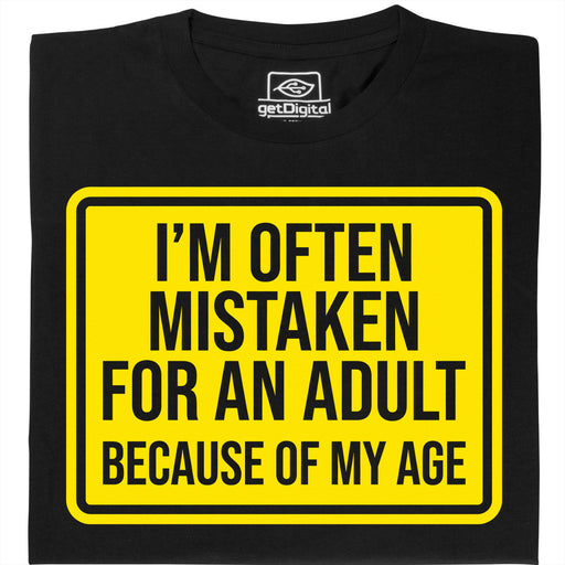 Mistaken For An Adult - Hauptansicht T-Shirt Schwarz