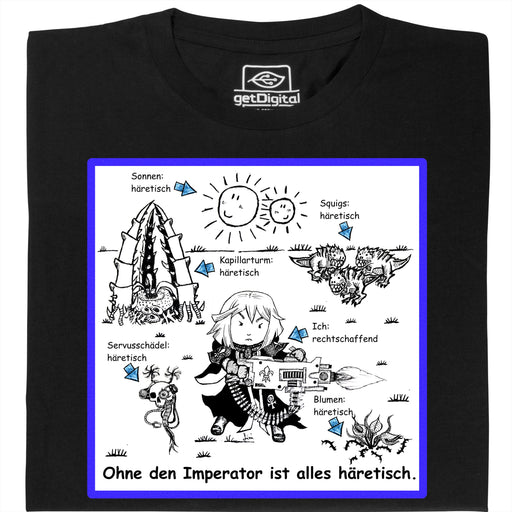 Alles Ketters! - Hoofdweergave T-Shirt Zwart