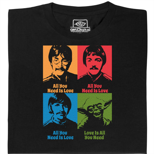 Love is all you need - Hoofdaanzicht T-Shirt Zwart