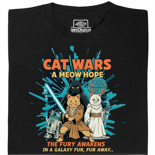 Cat Wars - A Meow Hope - Vista principale Maglietta Nero