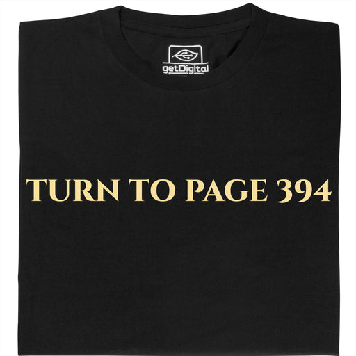 Turn To Page 394 - Hoofdweergave T-Shirt Zwart