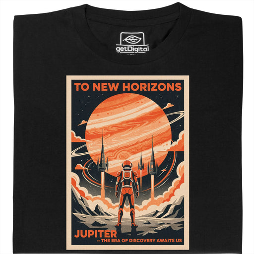 To New Horizons - Hoofdweergave T-shirt Zwart