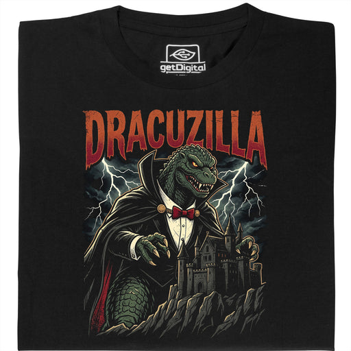 Dracuzilla - Vista frontale T-Shirt Nero