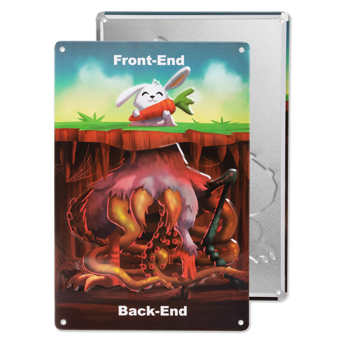 Blechschild Front-End und Back-End