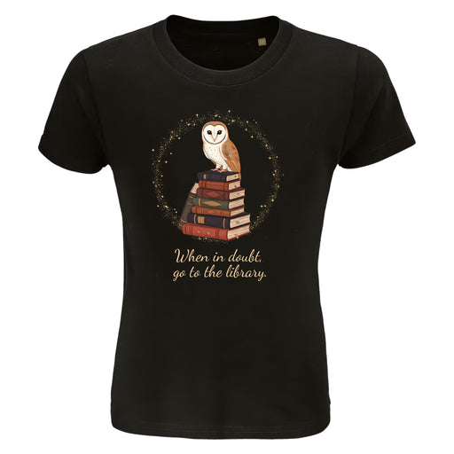 When in doubt, go to the library - Kindershirt Front