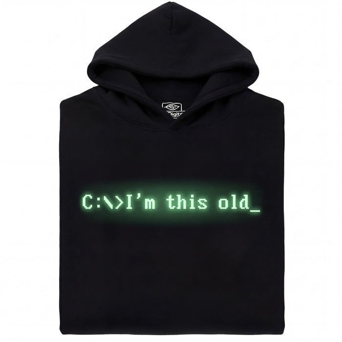 Veterano de la Línea de Comandos - Vista principal Hoodie Negro