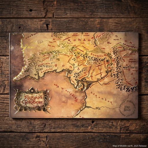 Lord of the Rings Metaalkaart - Rohan en Gondor (20x30 cm)