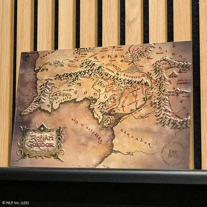 Mappa in Metallo del Signore degli Anelli - Rohan e Gondor (20x30 cm)