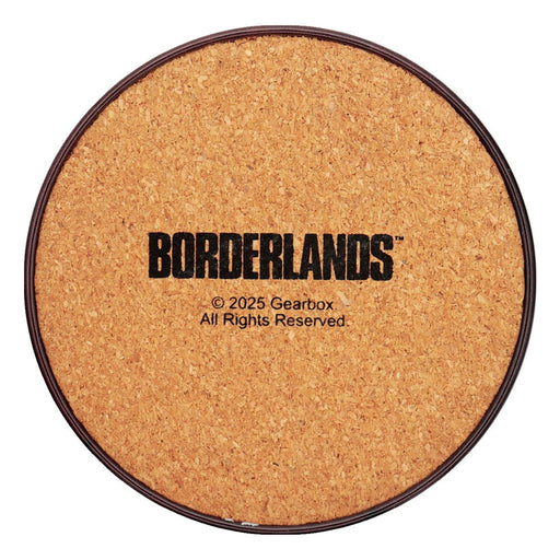 Borderlands Onderzetters set van 4 (metaal, kurken achterkant)