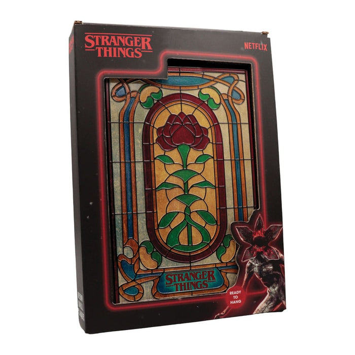 Stranger Things wandbord Creel House glas-in-loodraam