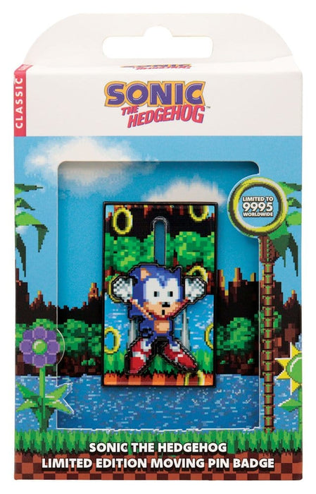 Sonic pin met bewegende egel