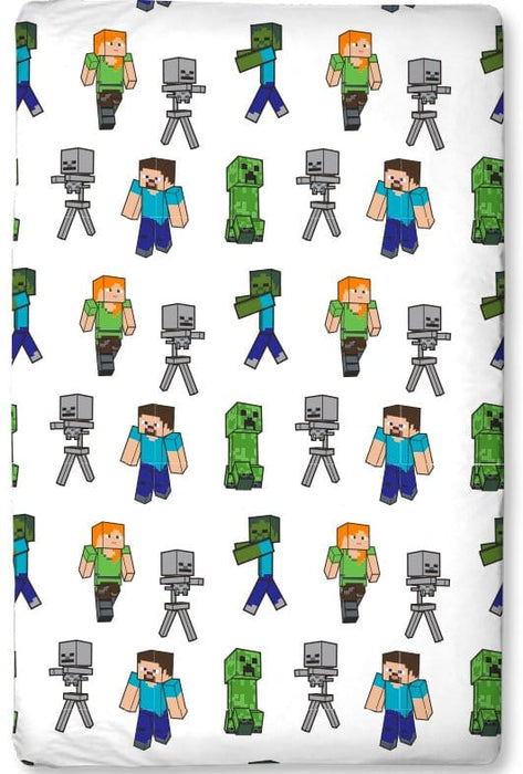 Drap housse Minecraft avec Steve, Alex et Creeper