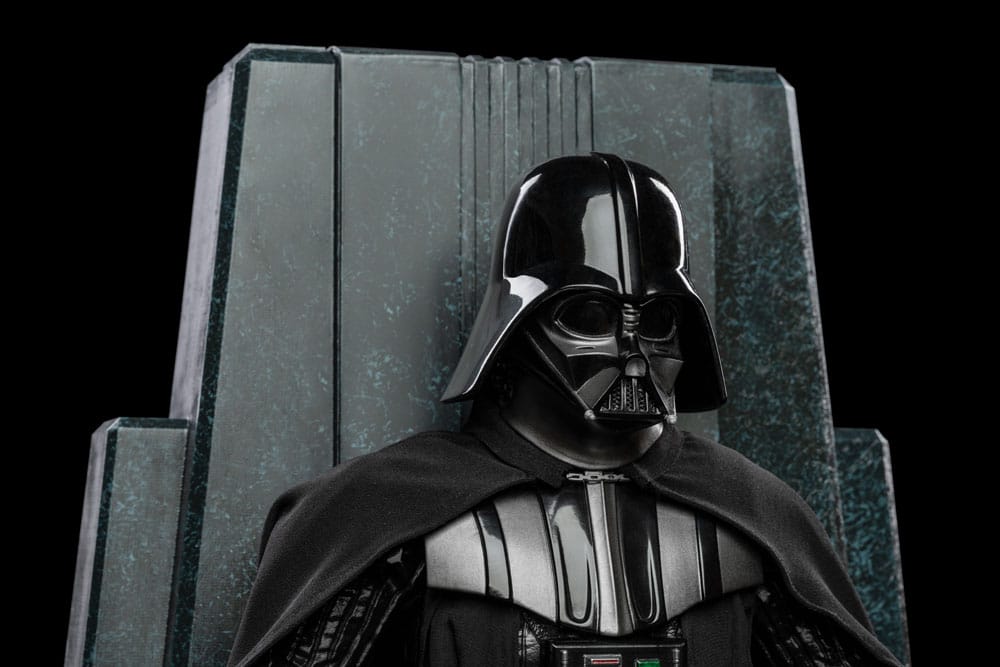Star Wars statue Darth Vader sur le trône