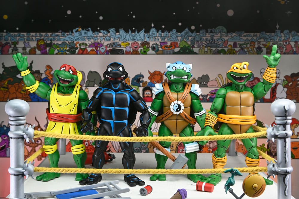 Teenage Mutant Ninja Turtles Stump Wrestling Actionfiguren 4er-Pack (Archie Comics)
