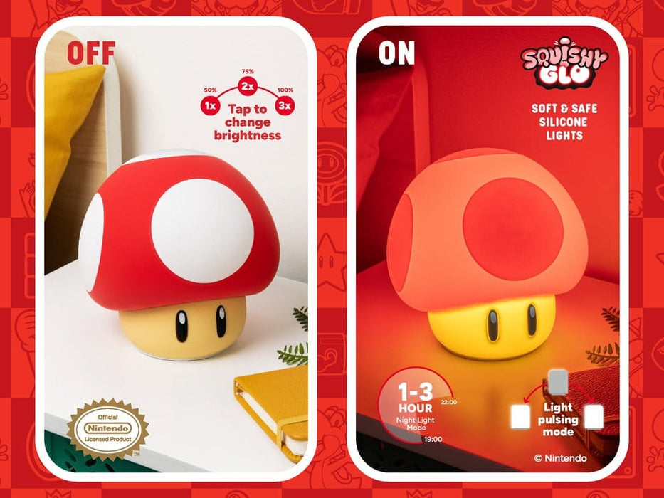 Super Mario Super Mushroom Silicone Lamp