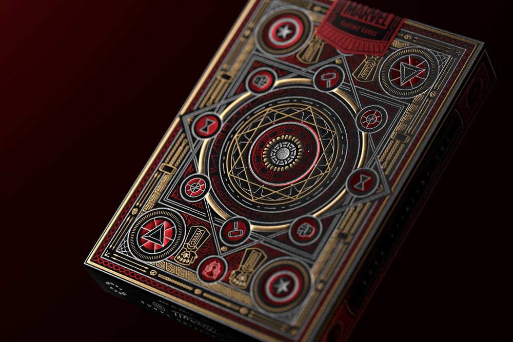 Carte da gioco Avengers Saga dell'Infinito rosse