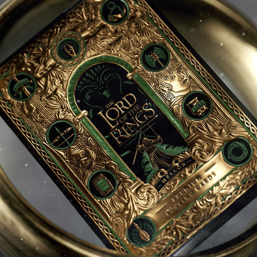 Baraja El Señor de los Anillos con ornamentos dorados