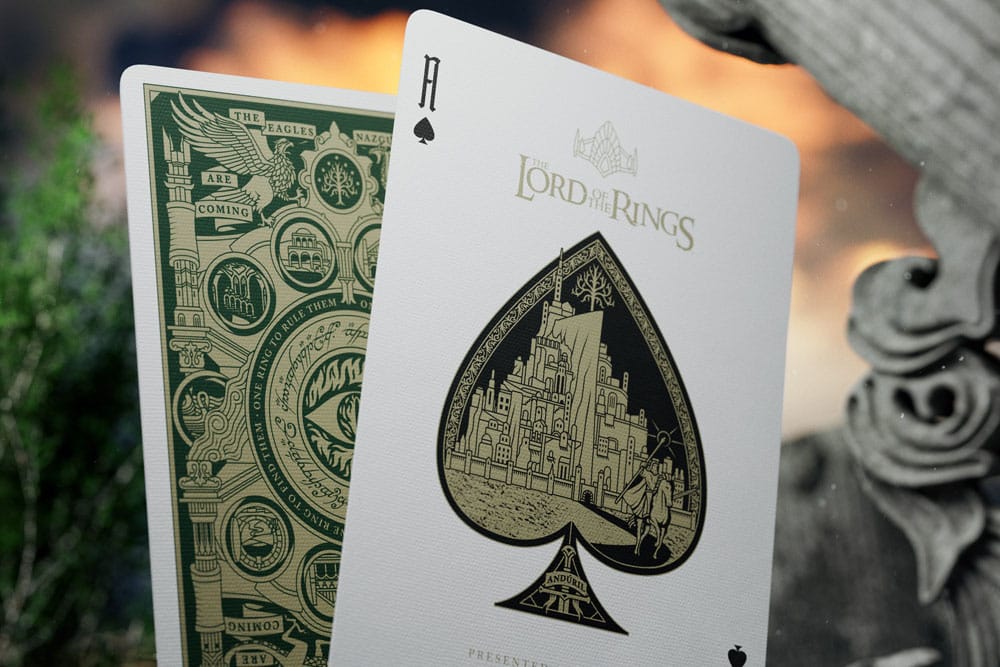 Carte da gioco Il Signore degli Anelli con ornamenti dorati
