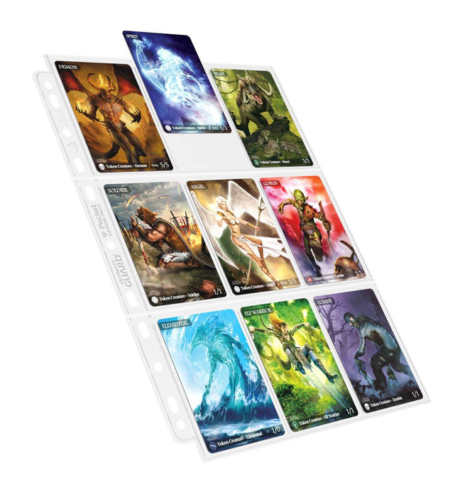 Pages de classeur Ultimate Guard 9-Pocket à chargement par le haut, lot de 100