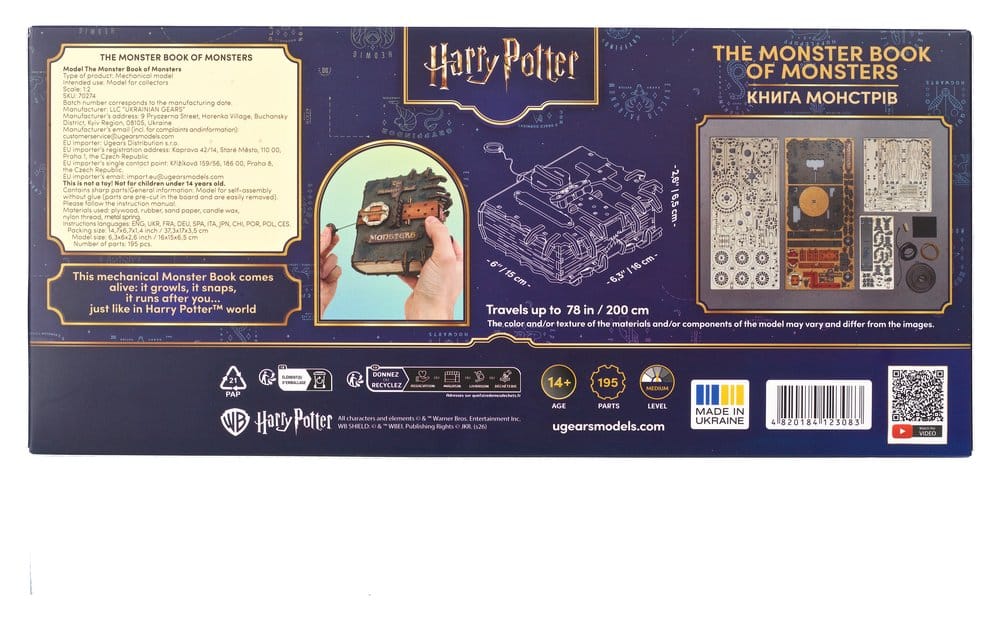 Harry Potter maquette en bois Le Monstrueux Livre des Monstres